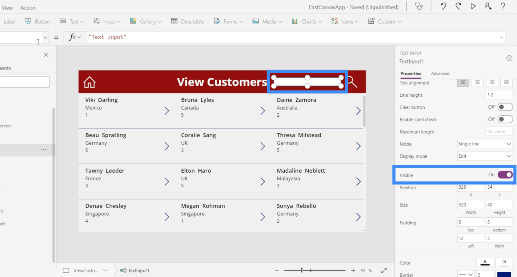 PowerApps 検索フィールド: 追加およびカスタマイズする方法