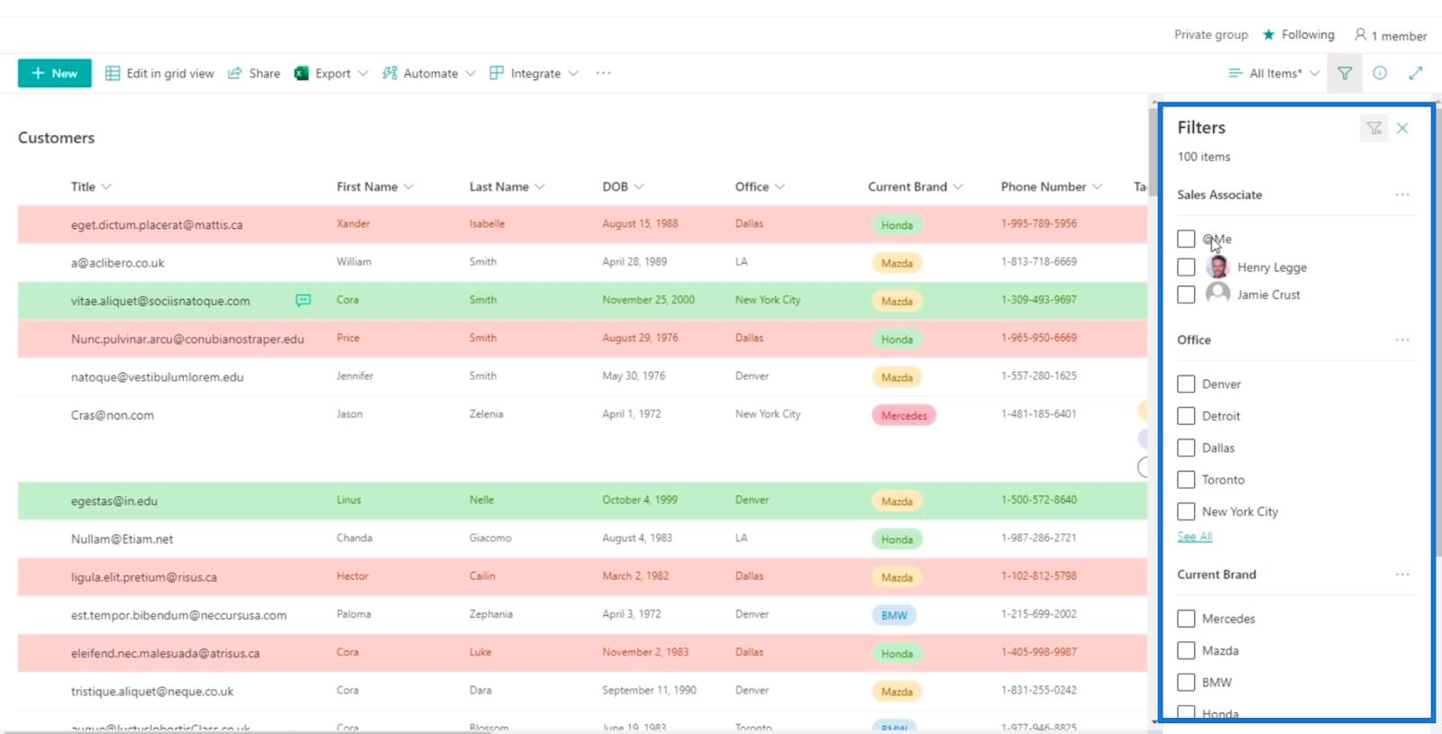 SharePoint リスト アラートのセットアップ