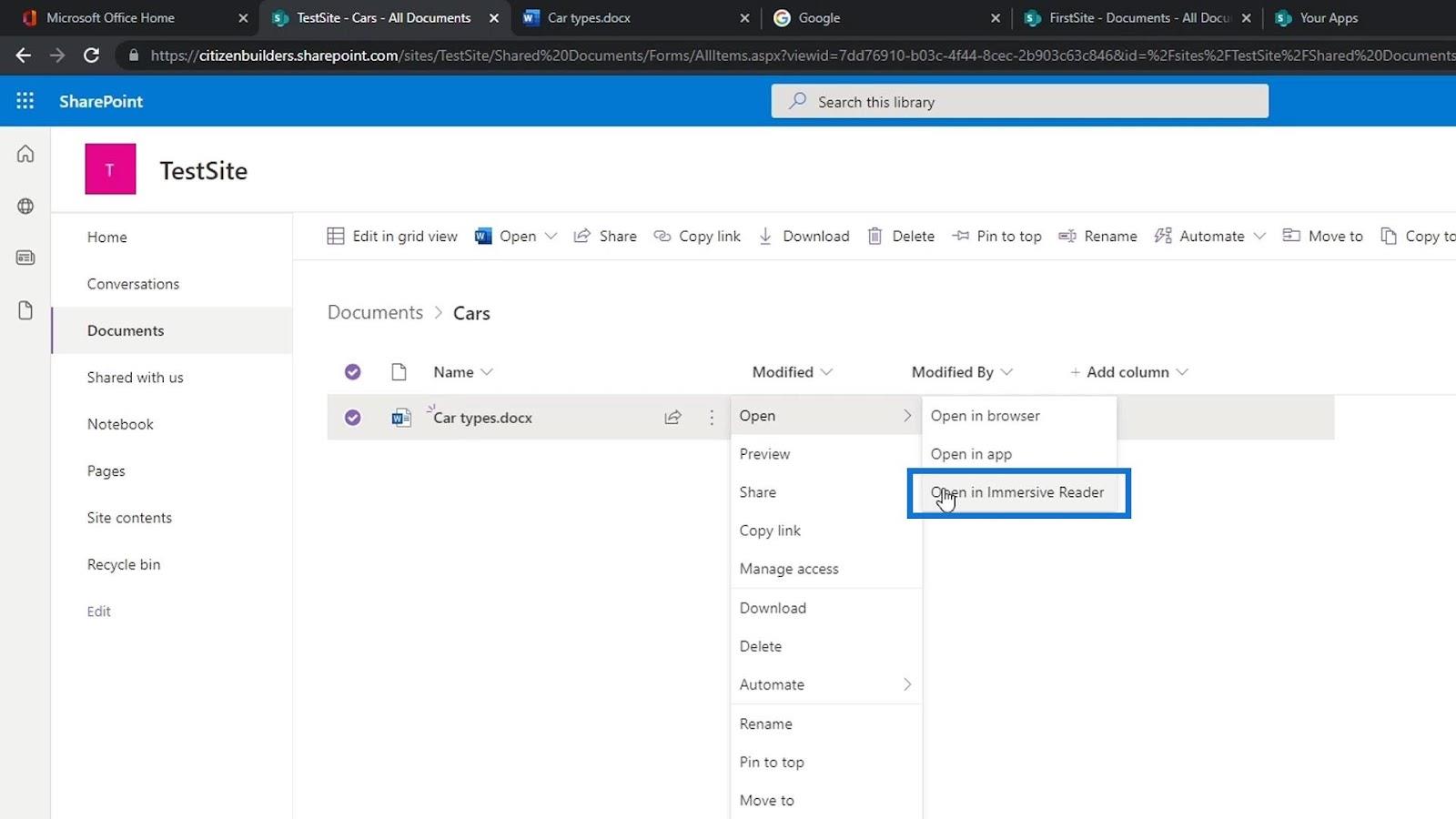 SharePoint 文檔庫 |  初學者教程