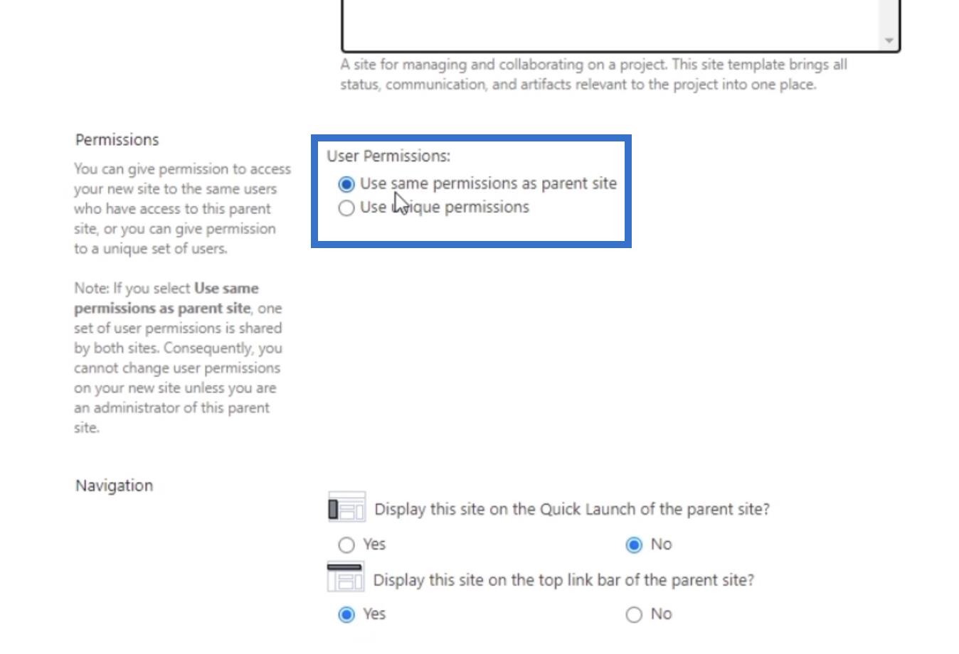 SharePoint 項目網站：創建和配置