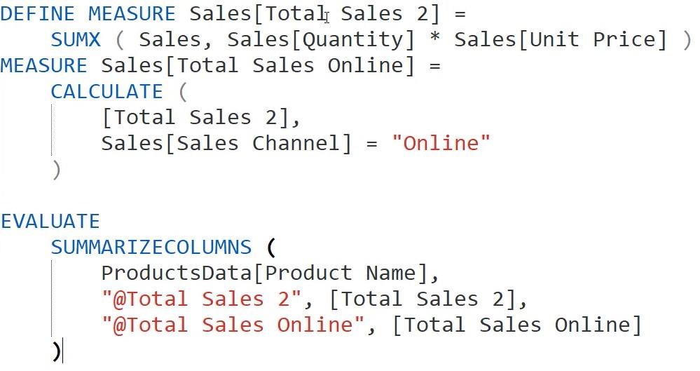 表格編輯器內的 DAX 編碼 3