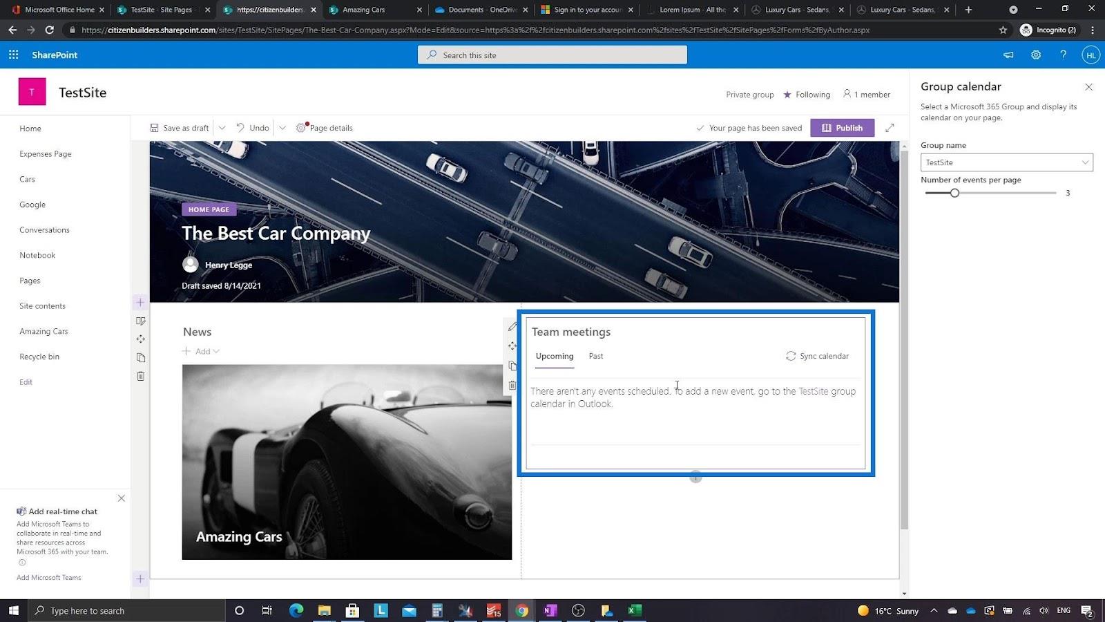 Übersicht und Erstellung der SharePoint-Homepage