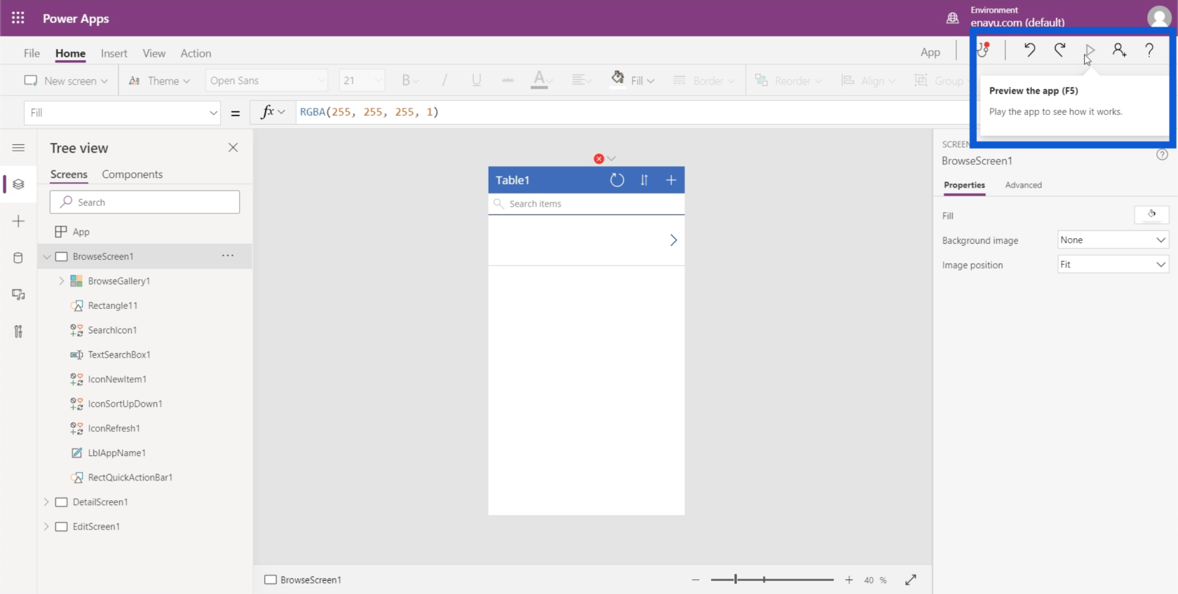 Power Apps の基本: 開発環境とアプリの実行