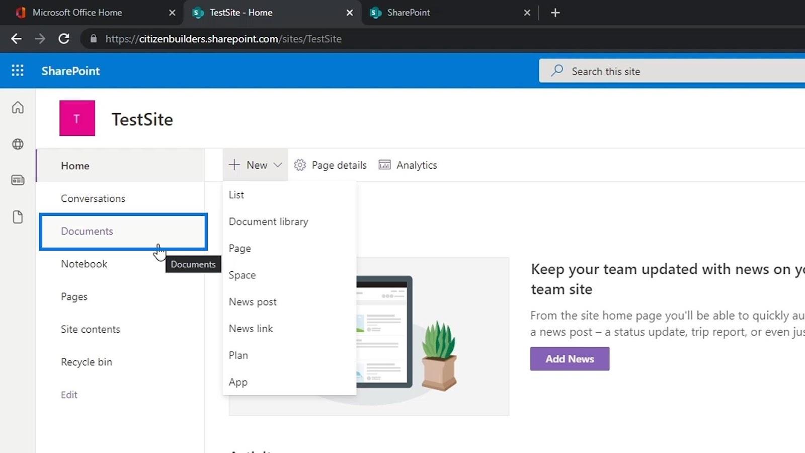 SharePoint 文檔庫 |  初學者教程