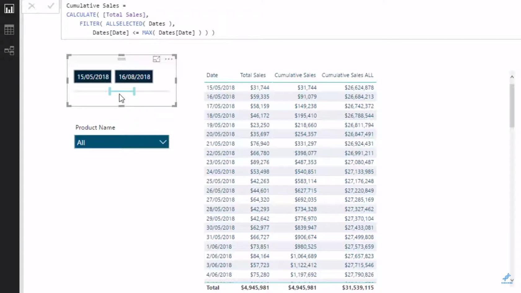 LuckyTemplates での ALLSELECTED DAX 関数の使用方法の詳細