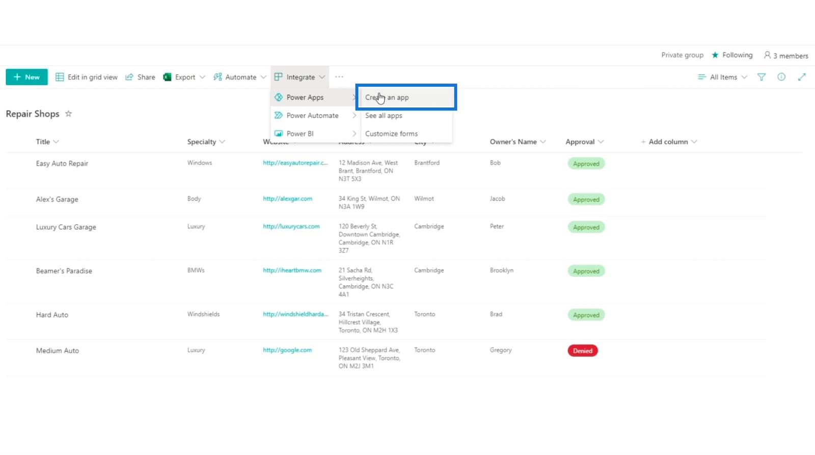 Power Apps – SharePoint 統合ガイド