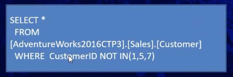 IN、NOT IN、LIKE、NOT LIKE を使用した SQL のフィルター