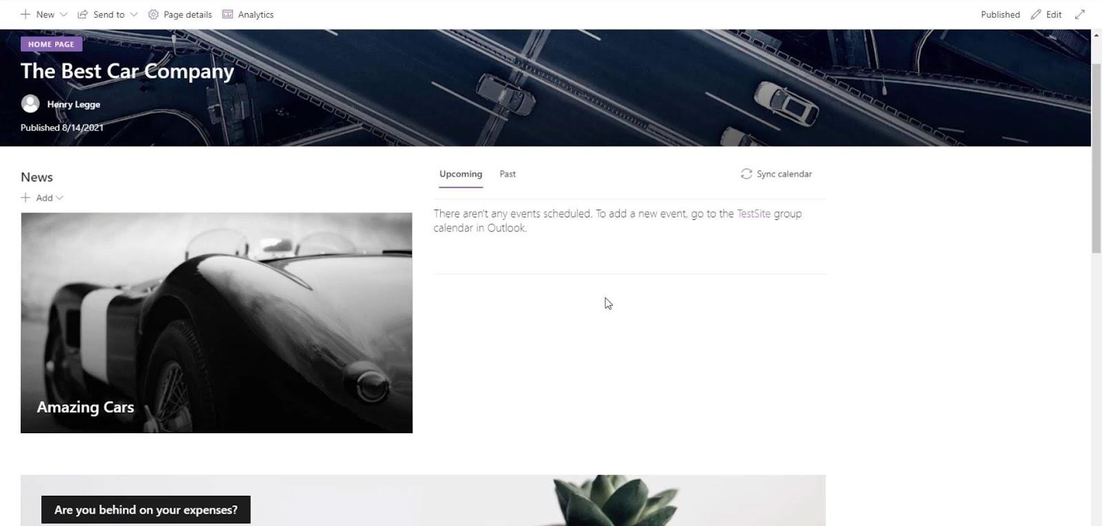 SharePoint 頁面 |  不同類型的介紹