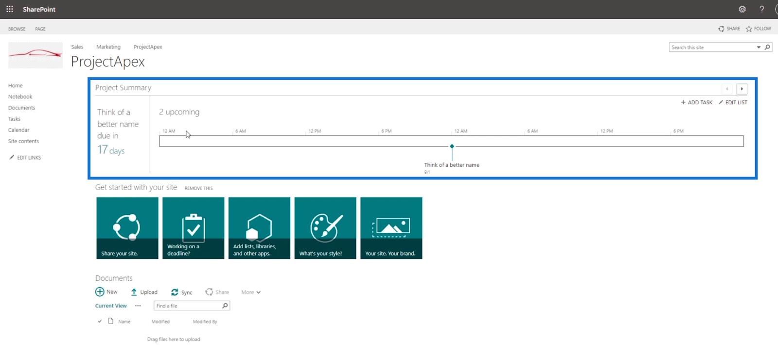 SharePoint 項目網站：創建和配置