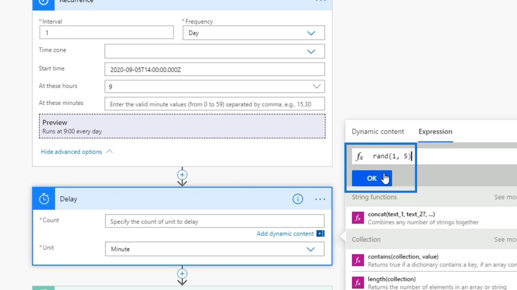 Microsoft Power Automate 中的計劃工作流
