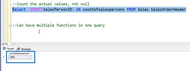 SQL 中的聚合函數及其用法