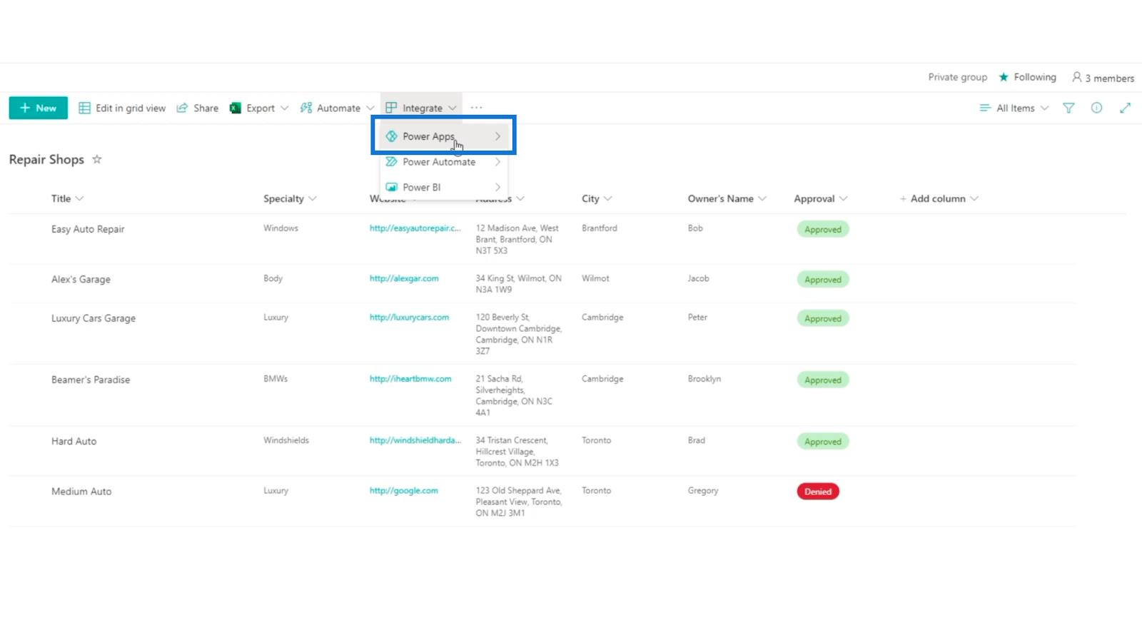 Power Apps – SharePoint 統合ガイド