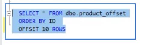 OFFSET と FETCH を使用した SQL データ抽出