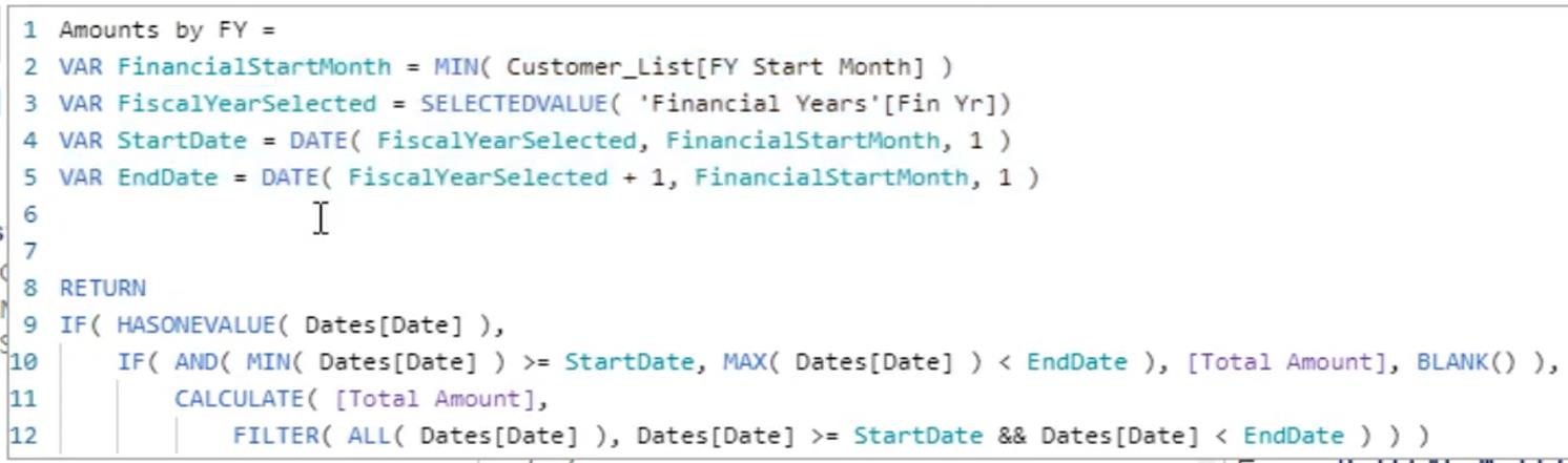 LuckyTemplates レポートでの会計年度の動的フィルター処理