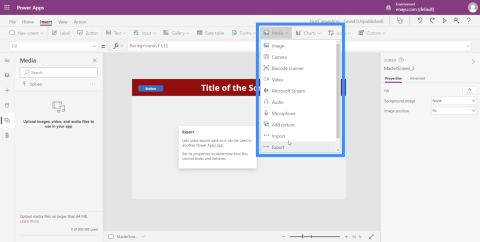 PowerApps 画像とペン、カメラ、アップロード写真入力を組み合わせたもの