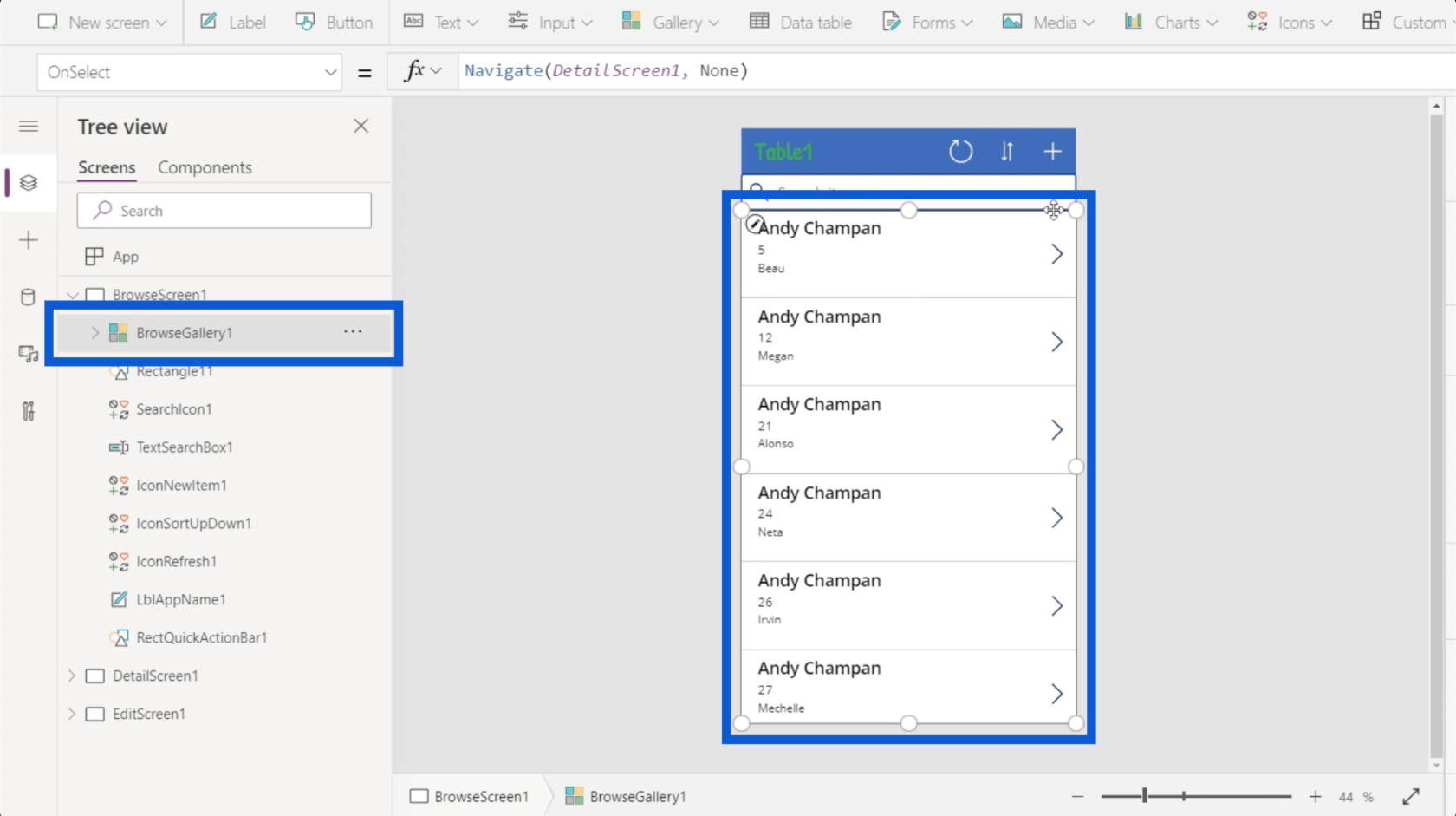 Power Apps 環境：正確設置應用程序元素