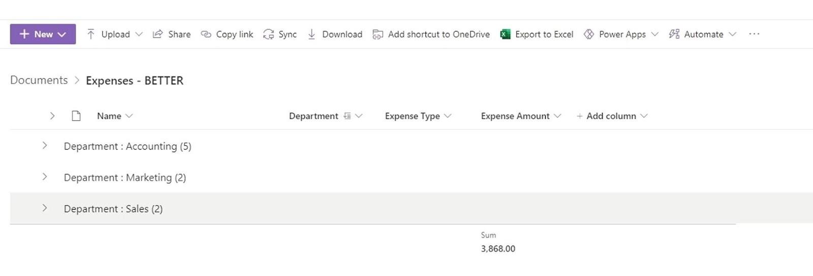 MS SharePoint ビュー |  作成と保存