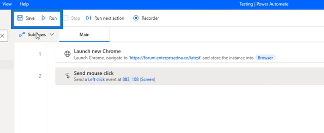 Power Automate Desktop : comment utiliser la fonction Envoyer un clic de souris