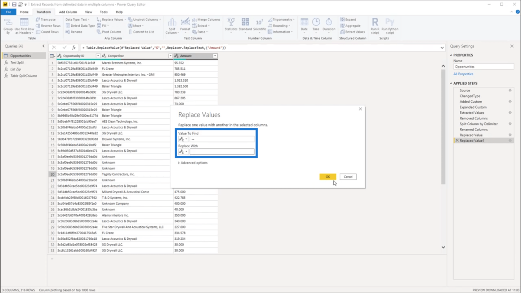 区切り文字で区切られたデータ – LuckyTemplates を使用したレコードの抽出
