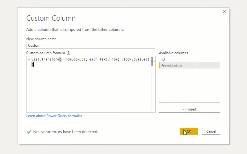 Tutorial do Editor do Power Query: extrair valores de campo de registro de listas