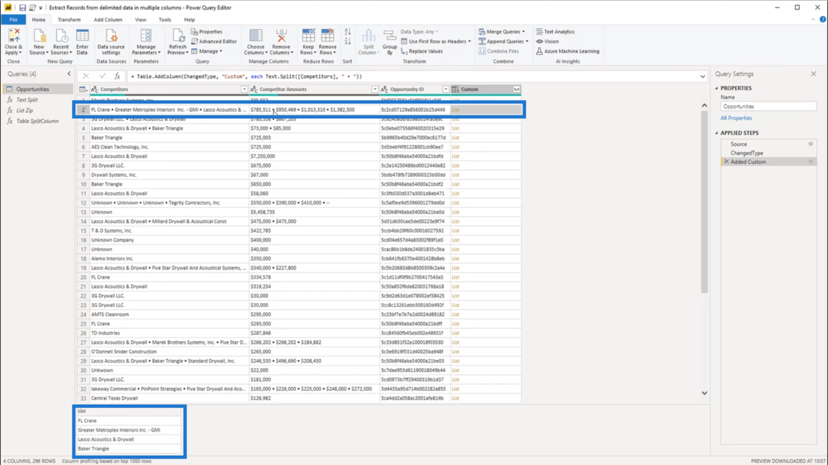 区切り文字で区切られたデータ – LuckyTemplates を使用したレコードの抽出