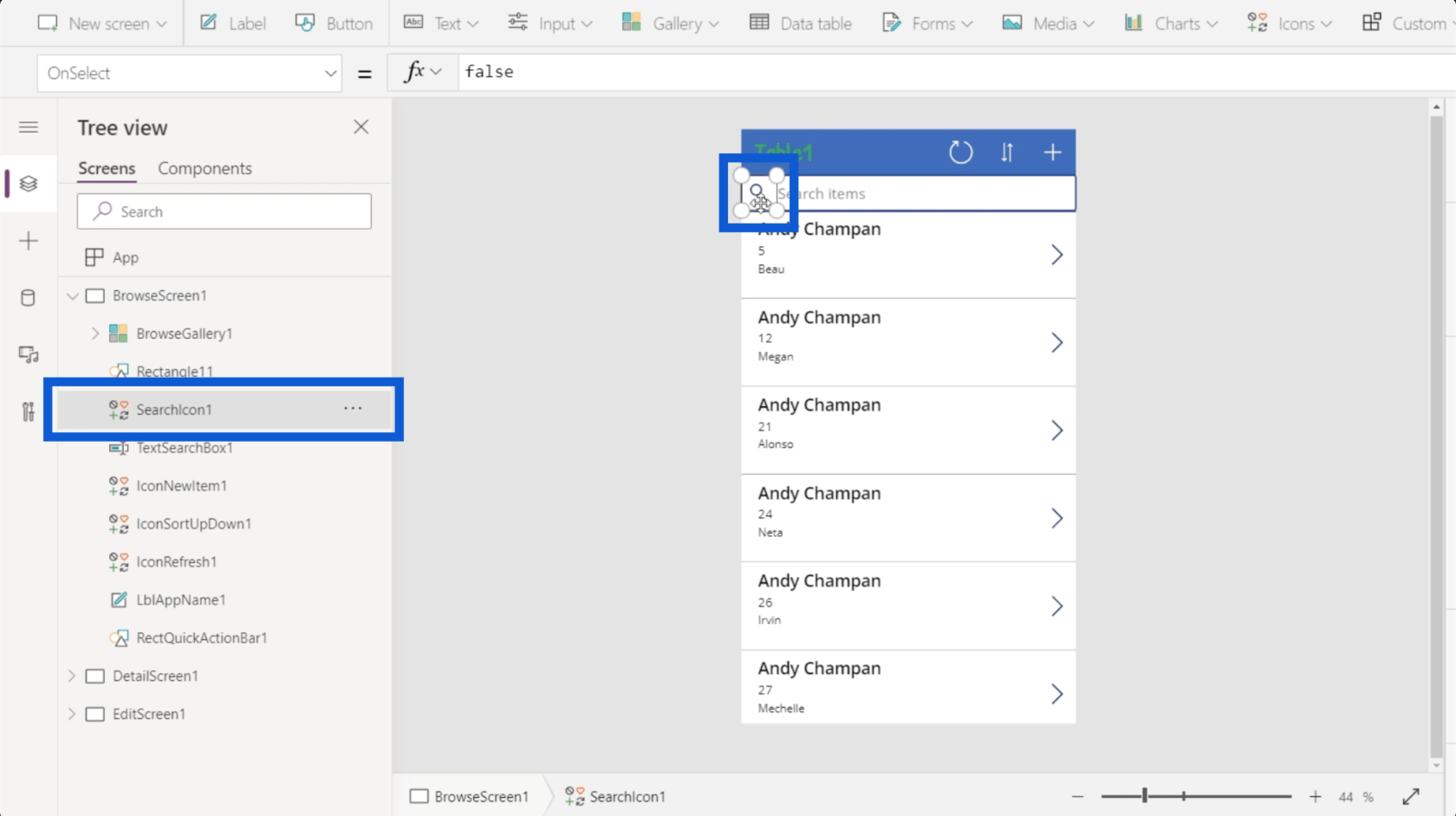 Power Apps 環境：正確設置應用程序元素