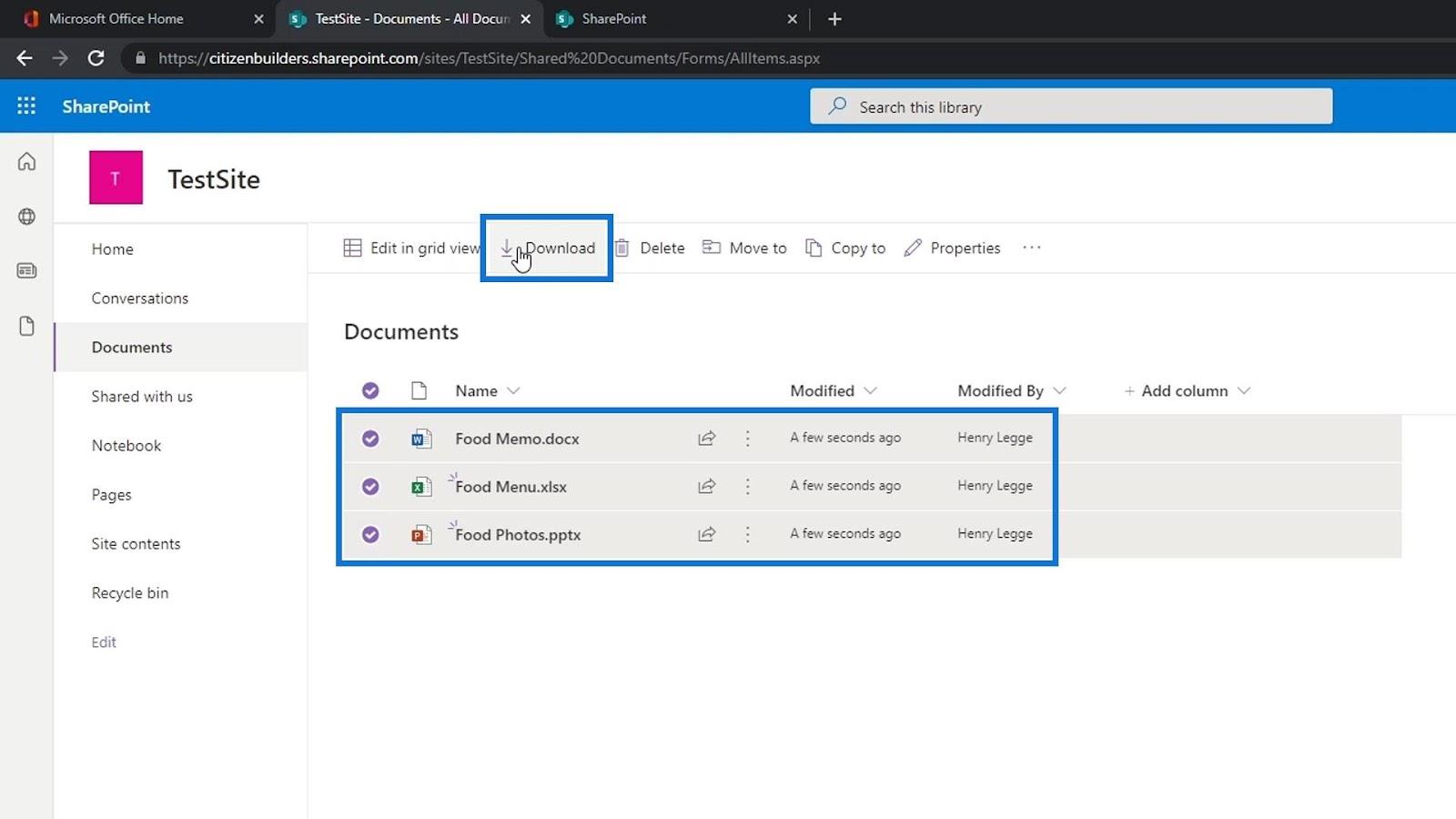 SharePoint 文檔庫 |  初學者教程