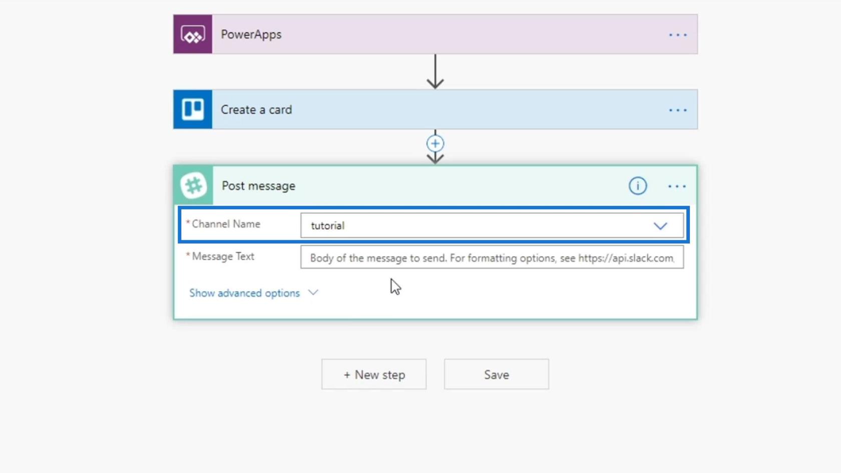 Microsoft Power Automate への PowerApps の統合