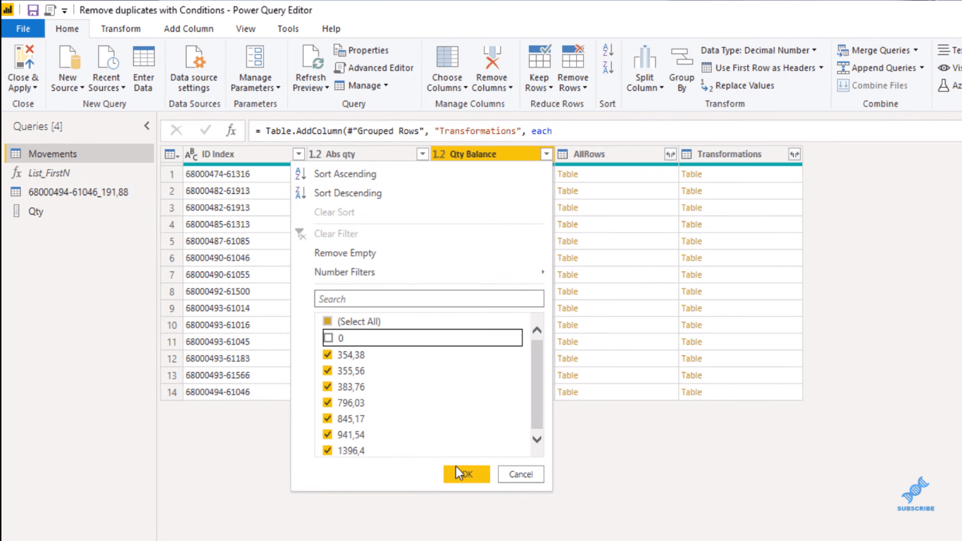 LuckyTemplates Power Query: removendo linhas duplicadas
