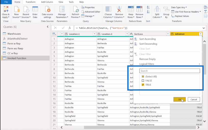 LuckyTemplates で Power Query を使用した組み合わせ分析