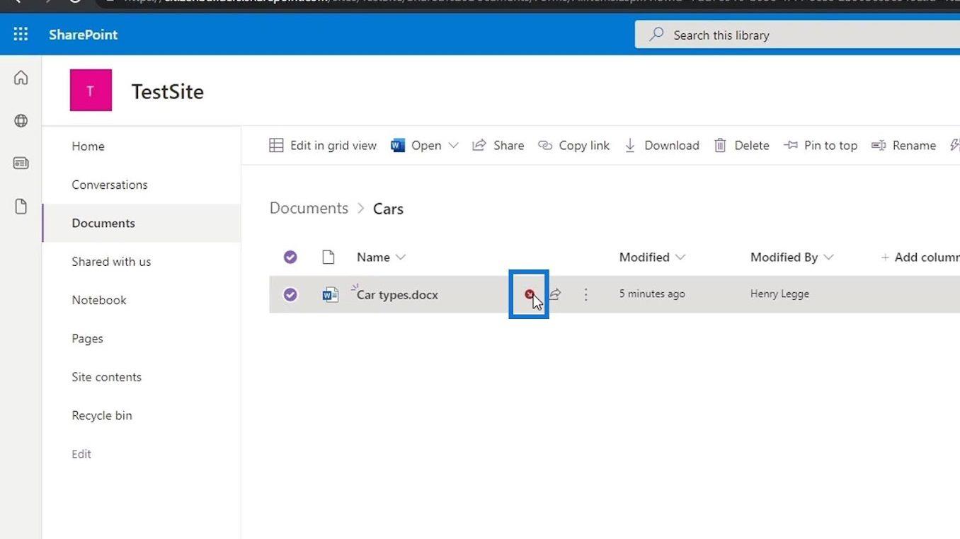 簽出和簽入 SharePoint 文件