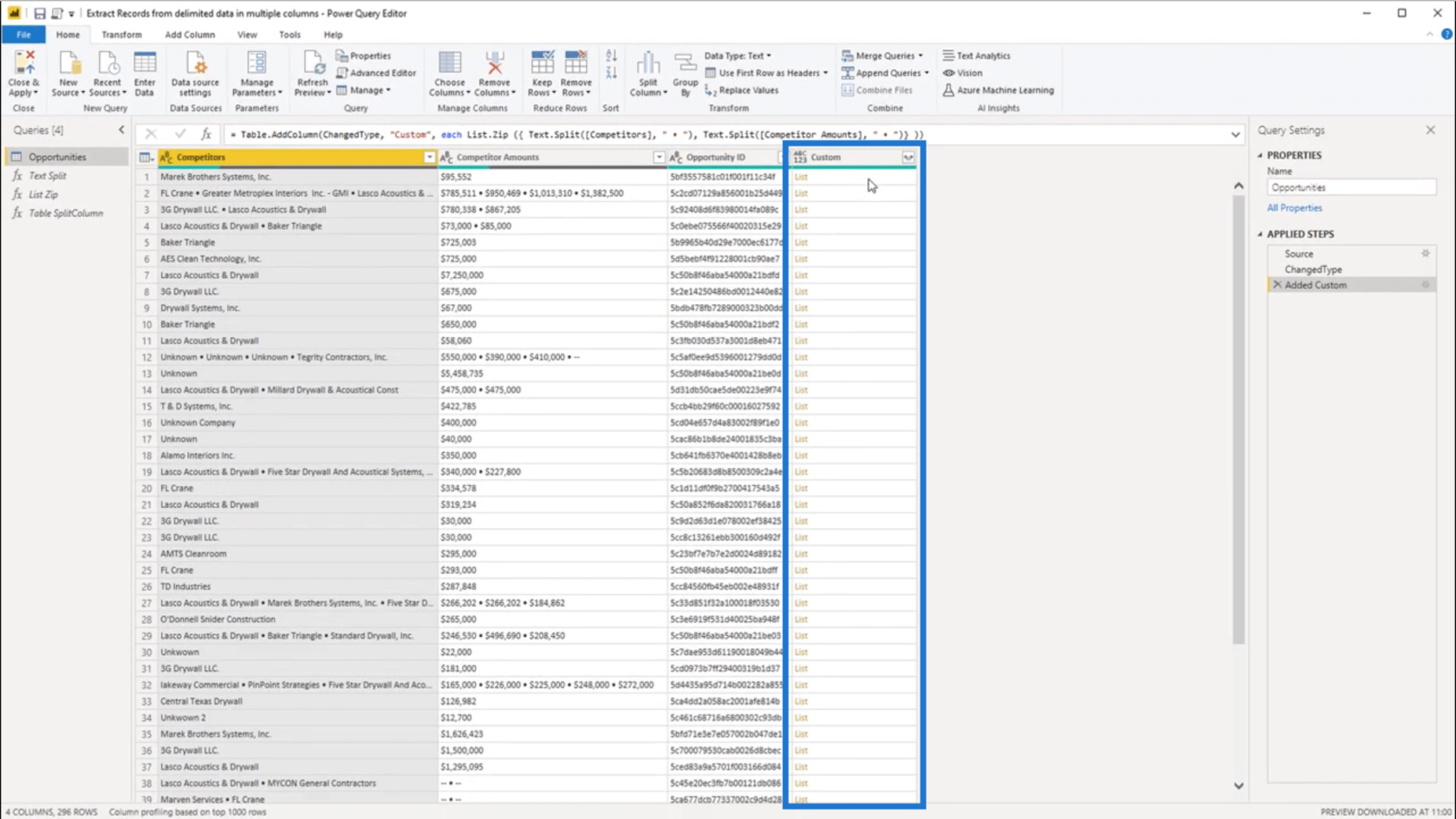 区切り文字で区切られたデータ – LuckyTemplates を使用したレコードの抽出