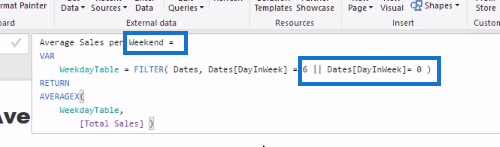 在 LuckyTemplates 中計算平均值：使用 DAX 分離工作日或週末結果