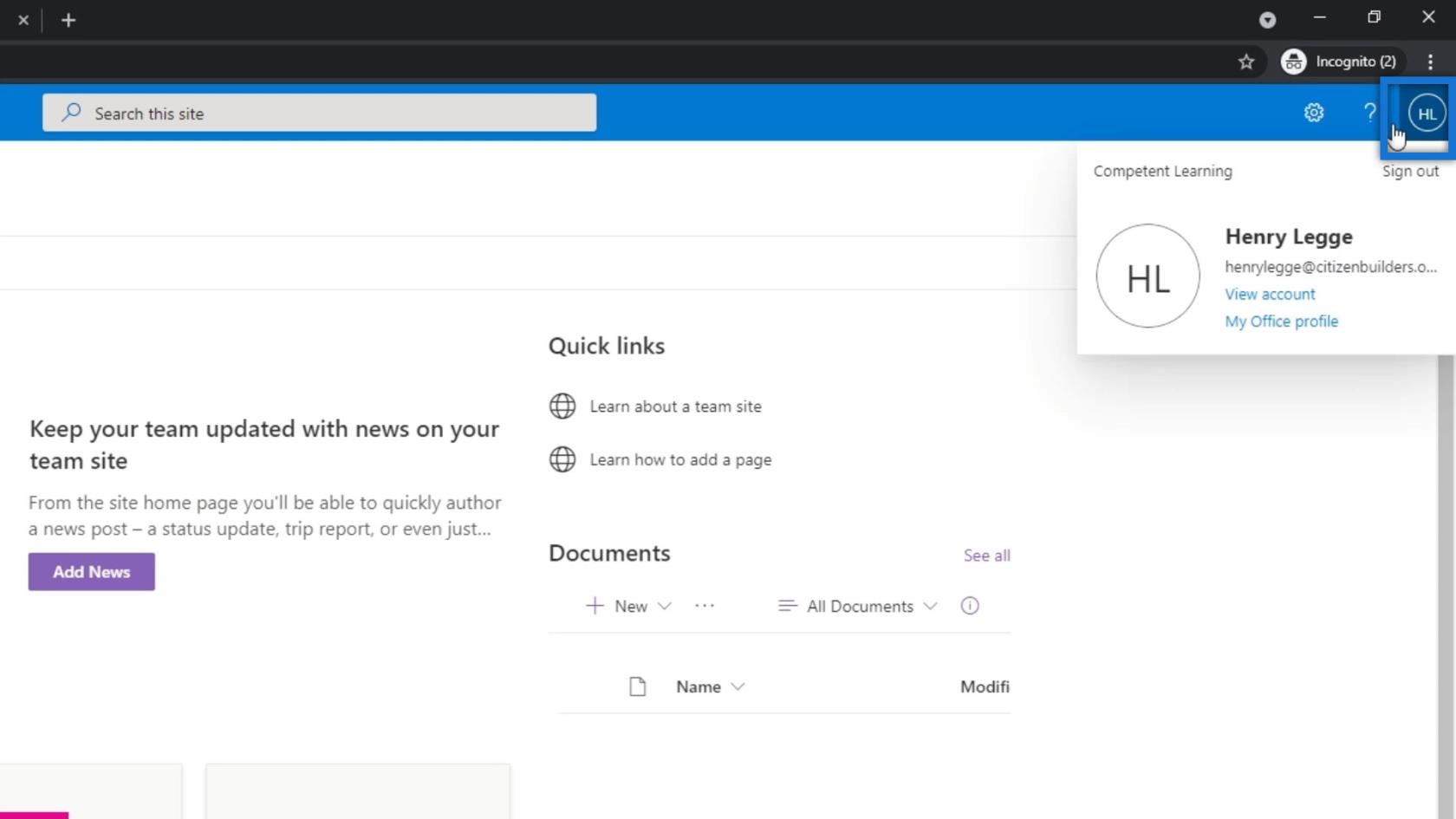 SharePoint 網站 |  佈局和菜單演練
