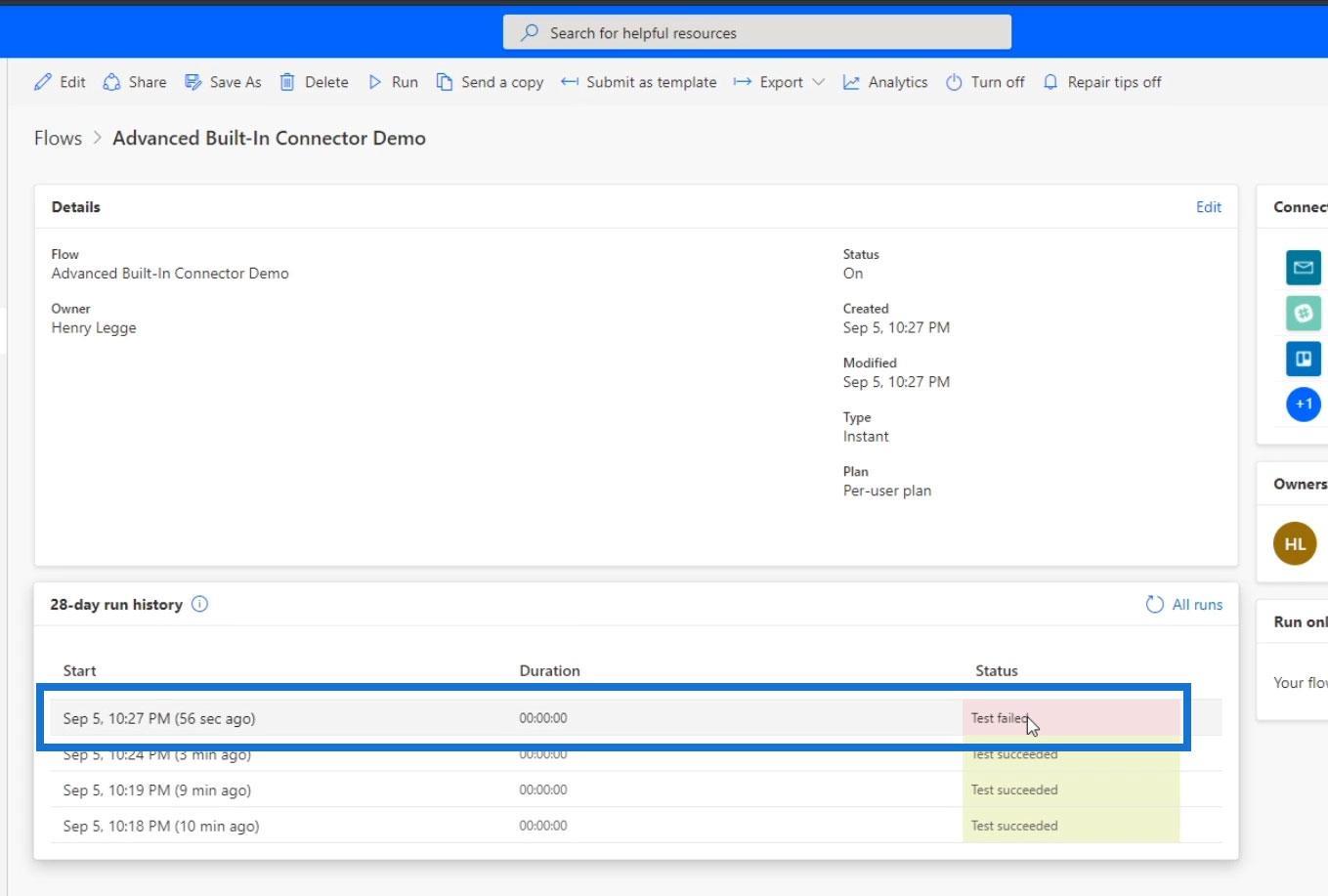 Power Automate フローのアクション制御を終了する