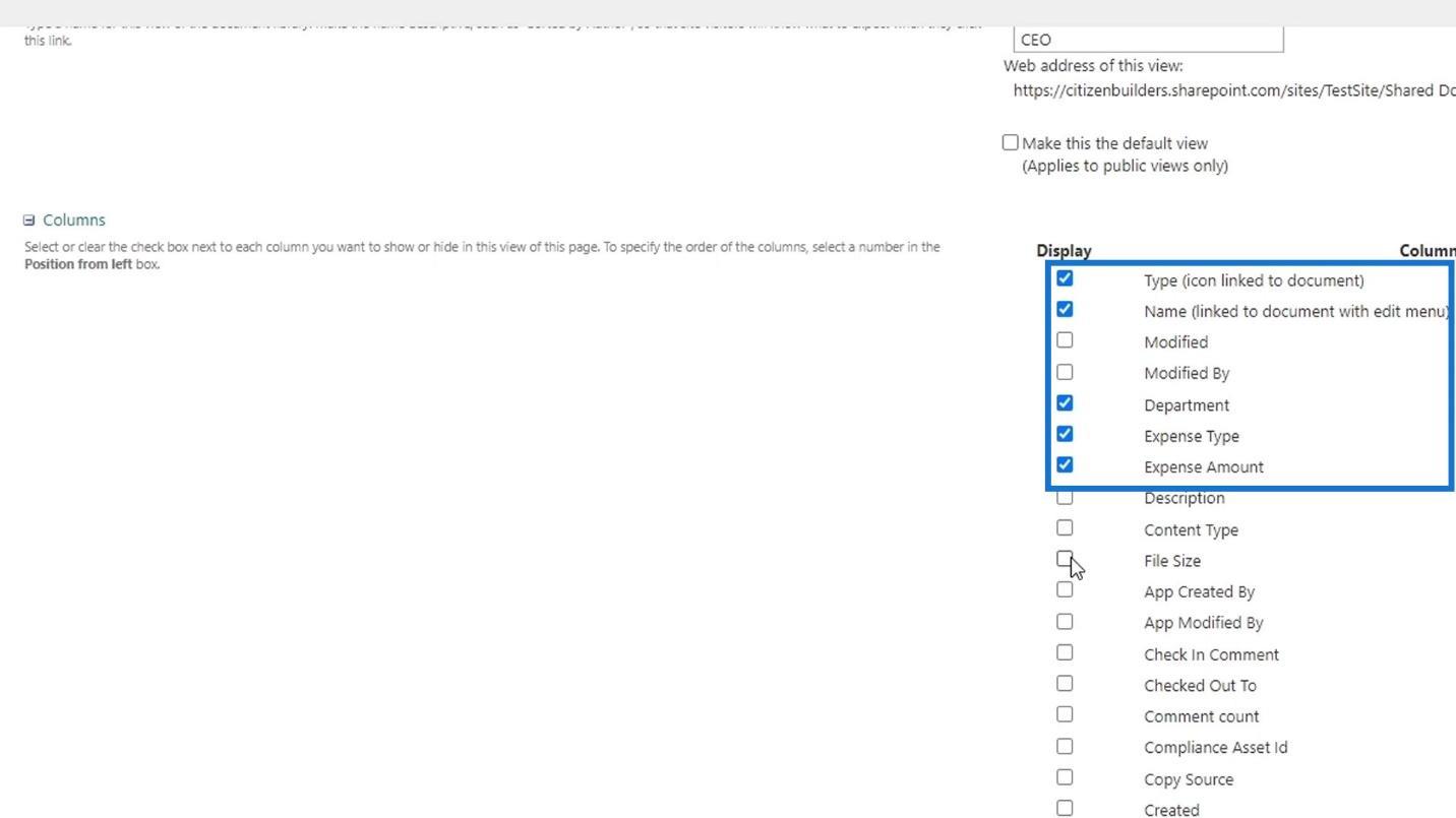 MS SharePoint ビュー |  作成と保存