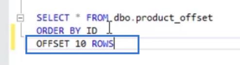 OFFSET と FETCH を使用した SQL データ抽出