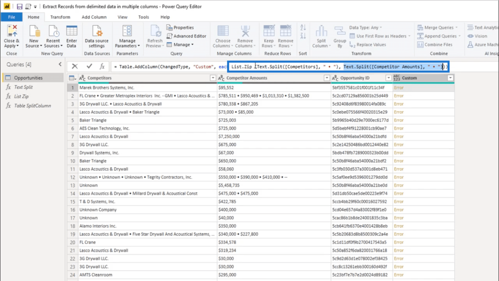 区切り文字で区切られたデータ – LuckyTemplates を使用したレコードの抽出