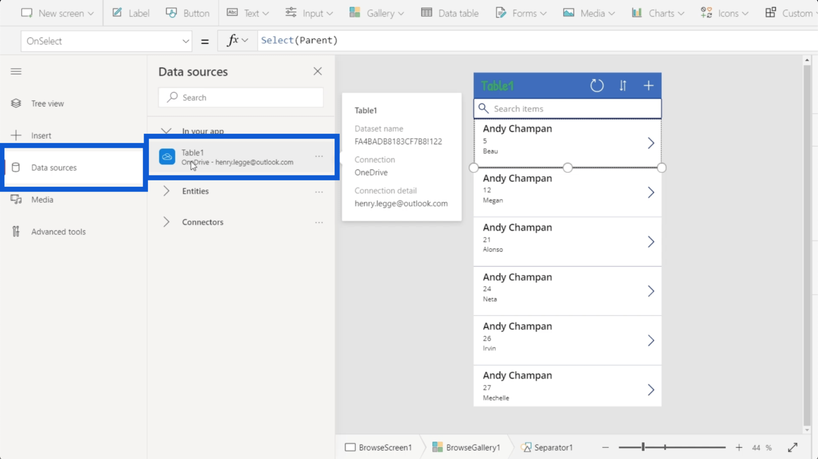 Power Apps 環境：正確設置應用程序元素
