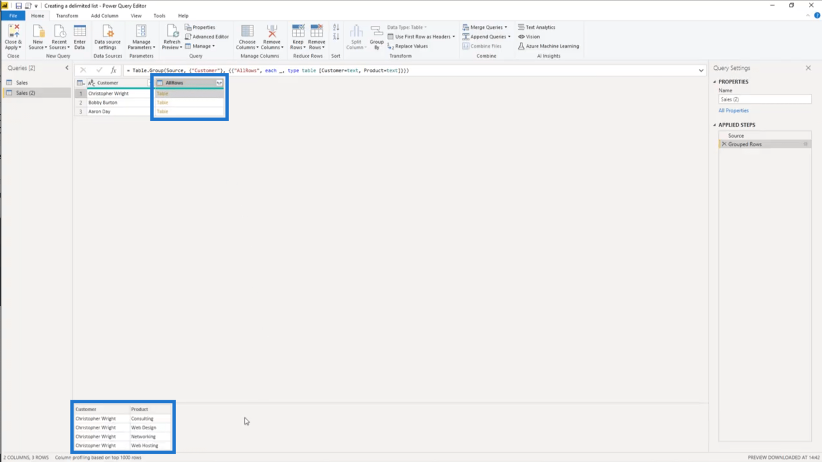 Power Query で区切りリストを作成する – クエリ エディターのチュートリアル