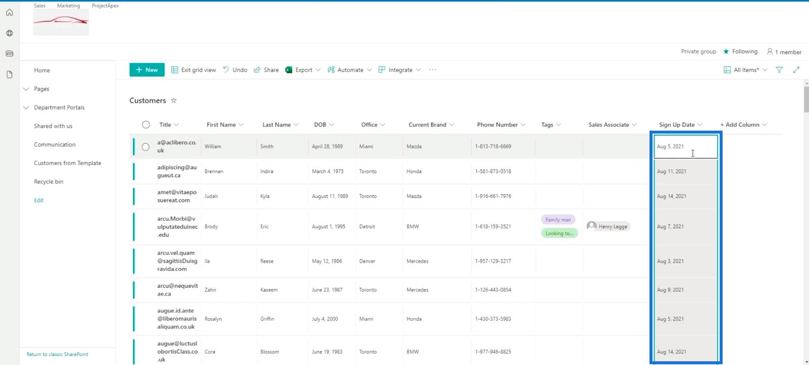 SharePoint の計算列 |  概要