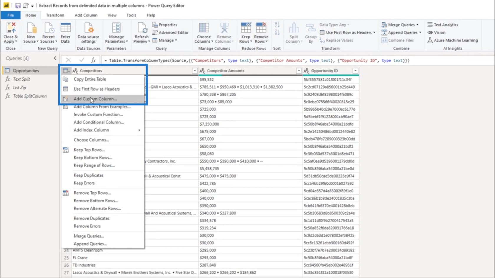 区切り文字で区切られたデータ – LuckyTemplates を使用したレコードの抽出