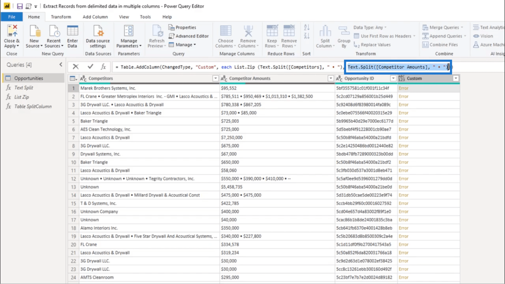 区切り文字で区切られたデータ – LuckyTemplates を使用したレコードの抽出