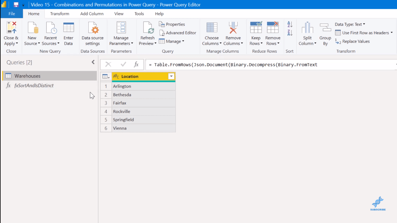 LuckyTemplates で Power Query を使用した組み合わせ分析