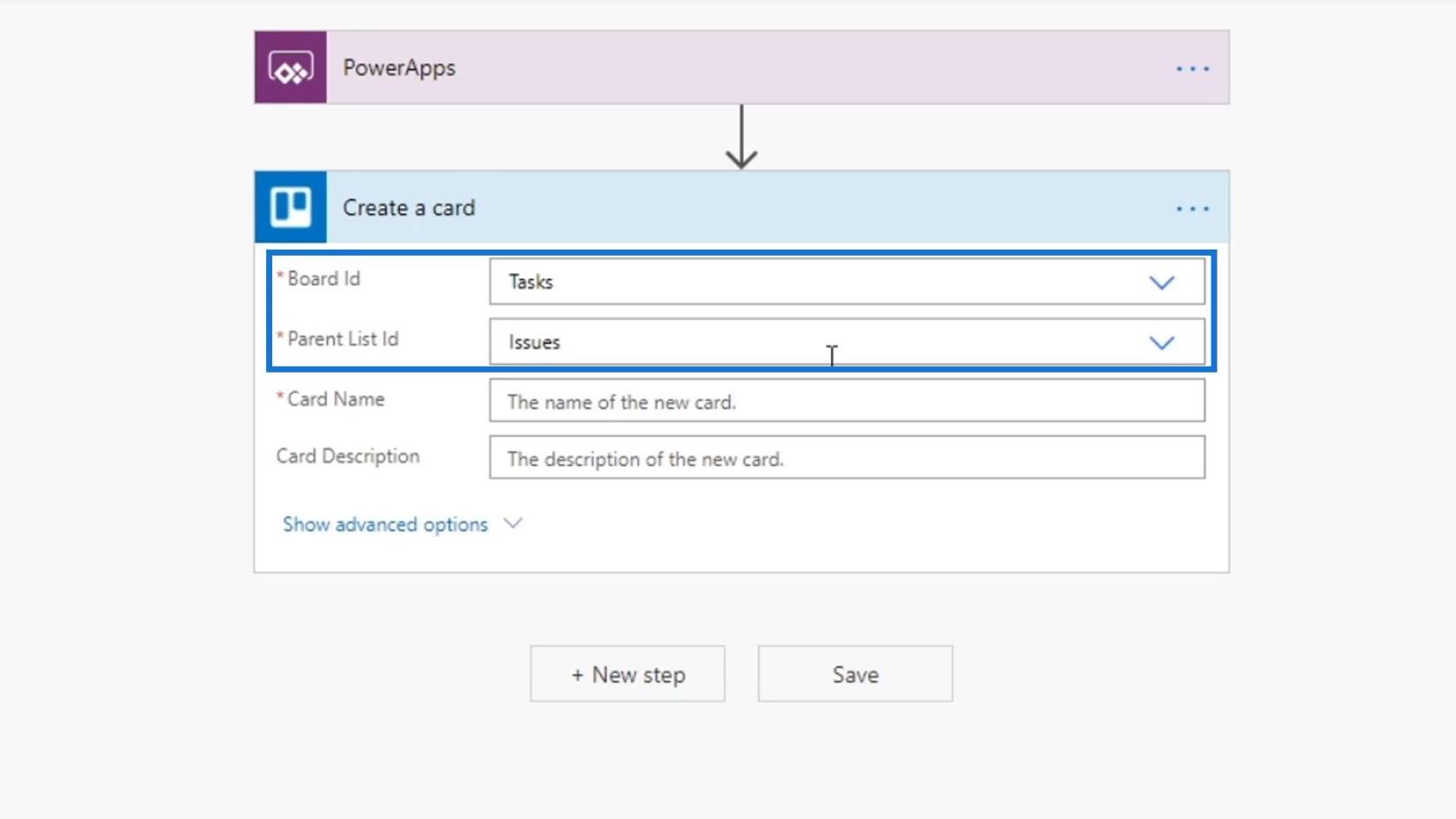 Microsoft Power Automate への PowerApps の統合