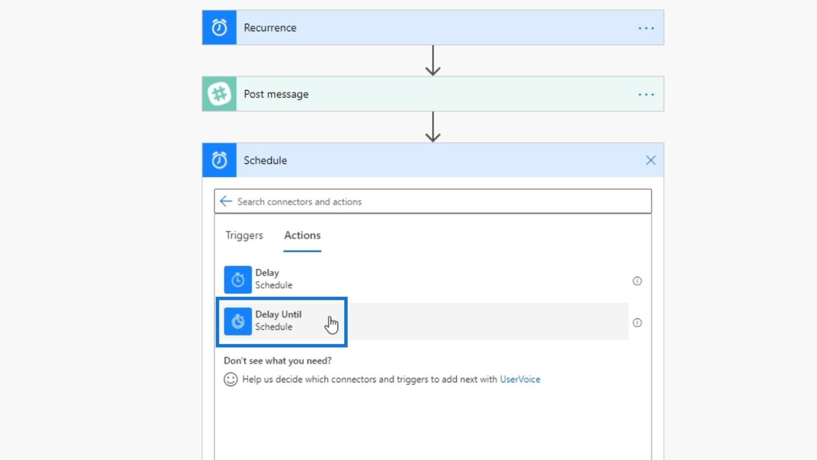 Microsoft Power Automate 中的計劃工作流