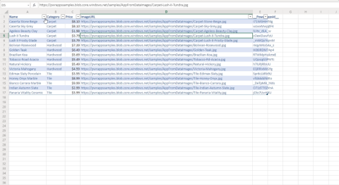 Cuadros, gráficos e imágenes dinámicas de PowerApps