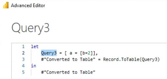 レコード値 – Power Query の構造化された値