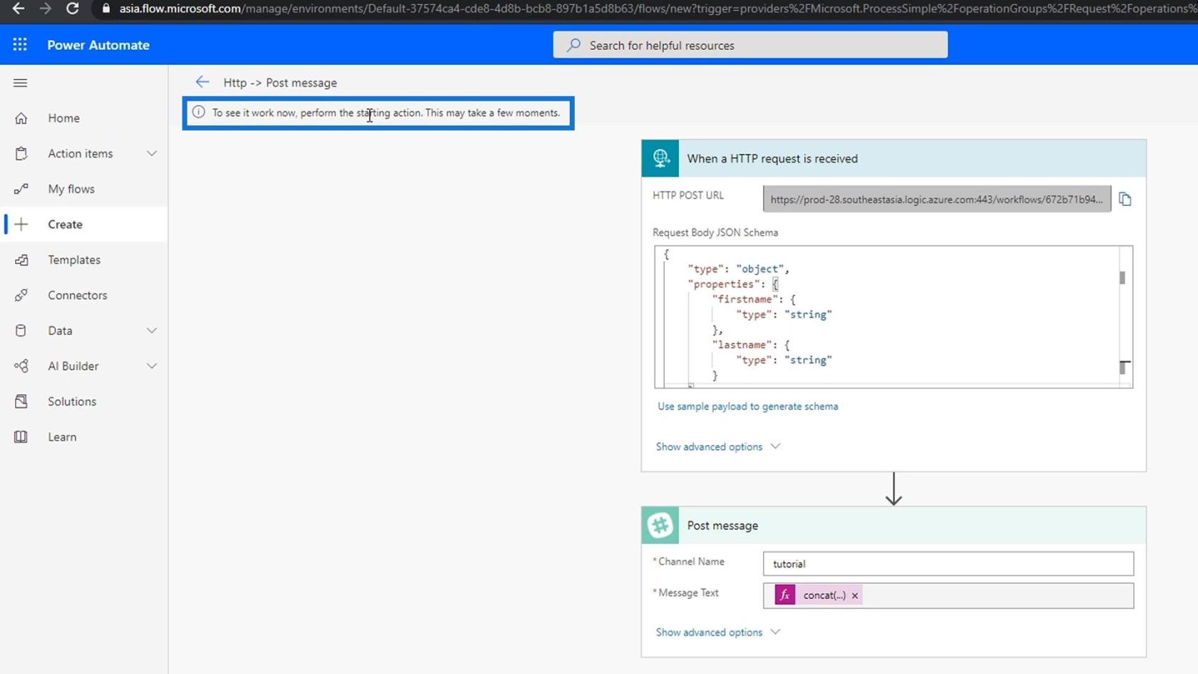 Microsoft Flow HTTP トリガー |  Power Automate のチュートリアル