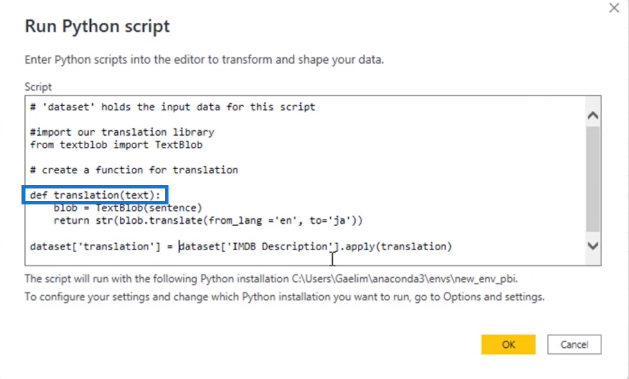 LuckyTemplates Python 教程：如何翻譯文本